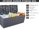 120gal 460L Outdoor Garden Plastic Storage Deck Box Chest Tools Cushions Toys Lockable Seat 41782722