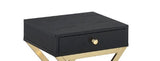 Coleen Black & Brass Finish Accent Table B2726P277914