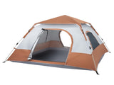 240*240*150cm Spring Quick Opening Four-Person Family Tent Camping Tent Brown 40665262