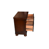 Wood Nightstand with Hidden Jewelry Drawer in Dark Walnut 808857819697