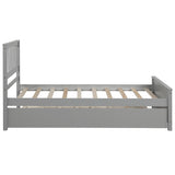Twin size Platform Bed with Trundle, Gray WF195106AAE