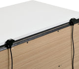 Contemporary 1pc Nightstand White Color High Gloss Finish w/ Metallic Accents Bedside Table w USB B011P158089