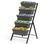 ZUN Gray Raised Garden Bed 23826876