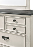 Beautiful Farmhouse Two-Tone Finish 1Pc Dresser Storage Drawers Bedroom Furniture Black Nickel B011P228559