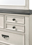 ZUN Beautiful Farmhouse Two-Tone Finish 1Pc Dresser Storage Drawers Bedroom Furniture Black Nickel B011P228559