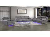 Blanche Grey Console Reclining Loveseat with LED Lights B201P412052