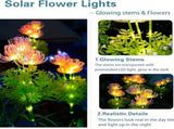 Yellow solar lantern with glowing flowers and stems, upgraded solar panels, solar lantern for 54647674