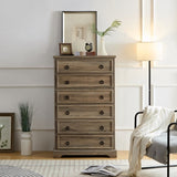 ZUN Modern 6 Drawer Dresser, Dressers for Bedroom, Tall Chest of Drawers Closet Organizers & Storage W2275P149120