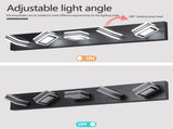 Modern 5-Light LED Vanity Light - Sleek Bathroom Wall Fixture, Iron & Acrylic, Dimmable & W1340P206800
