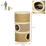 ZUN Wooden Cat House/Cat Trees /Cat Climbing Tower （Prohibited by WalMart） 34179174