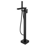 Single Handle Freestanding Bathtub Wall Mounted Faucet with Hand Shower Bathtub Faucet , Matte Black W105956040