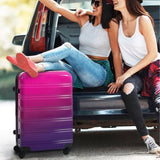 Hardshell Luggage Sets 3 Piece Gradient Color Expandable Suitcase with Spinner Wheels and TSA Lock N732P184448Z