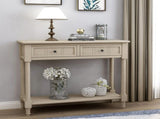 Series Console Table Traditional Design with Two Drawers and Bottom Shelf 67551365