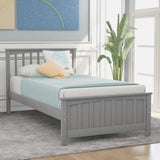 Wood Platform Bed Twin size Platform Bed, Gray 53425771
