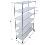 ZUN 6 Tier 6000lbs Capacity NSF Metal Shelf Wire Shelving Unit, Heavy Duty Adjustable Storage Rack with 55774426