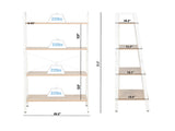Industrial 4-Tier Bookshelf, Freestanding Rustic Display Bookcase Storage Rack Shelf Plant Stand for 47184923