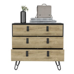 ZUN Huna Hairpin Legs Dresser with 3-Drawer Storage B200P173219