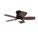Hot sales 32 Inch Modern Black Ceiling Fan With Light 3 Solid Wood Blades Remote Control Reversible W2991P338638