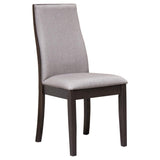 Taupe and Espresso Upholstered Dining Chair B062P153678