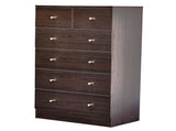 Brown particleboard with a textured melamine finish, 66*40*111cm, 42 drawer cabinet, matte gold 73782149