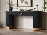 Mirod Modern Console Table with Vertical Ribbed Design, Compact Storage with Functional Drawer N760P281361B