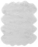 Gloss White Faux Fur Area Rug B055P299647