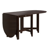 ZUN Retro Drop-Leaf Table Rubber Wood Dining Table with Spacious Tabletop Small Drawer for Small Space W1673P147154