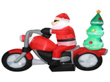 6ft 18W 7 LED Lights Santa Claus Rides Motorcycle Garden Santa Claus Decoration 34343465