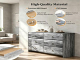 () Double-Column 6-Drawer Chest MDF Drawer Dresser with Melamine Finish 12245009