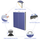 5ft Mid-Size Tennis Foldable & Portable Ping Pong Set for Indoor Games with Net, 2 W1408P272363