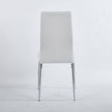 chair set of 4,CHROME COLOR LEG,WHITE SEAT W234P302682