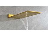 Wall Mounted Waterfall Rain Shower System With 3 Body Sprays & Handheld Shower W2287141592