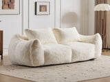 Giant Bean Bag Couch for Adults, Ultra Soft Fluffy Loveseat Bean Bag Sofa, Oversized Chase Lounge 23011521