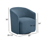Ardena Blue Swivel Barrel Chair B050P322593