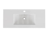 30-Inch White Ceramic Bathroom Sink, Fits 30-Inch Vanity,Pre-Drilled Faucet Hole,Modern Minimalist W3151P360951