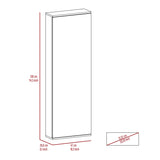 Leto Wall Mounted Shoe Rack With Mirror, Single Door, Capacity For Ten Shoes -White B20091928