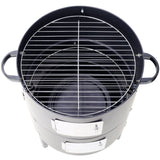 17 Inch Steel Charcoal Smoker, Heavy Duty Round BBQ Grill for Outdoor Cooking, Black W465P216801