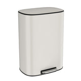 13 Gallon 50L Kitchen Foot Pedal Operated Soft Close Trash Can - Stainless Steel Ellipse Bustbin W1550128067