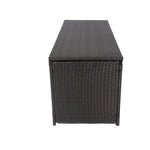 ZUN Outdoor Storage Box, 113 Gallon Wicker Patio Deck Boxes with Lid, Outdoor Cushion Storage Container W32965341