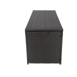 ZUN Outdoor Storage Box, 113 Gallon Wicker Patio Deck Boxes with Lid, Outdoor Cushion Storage Container W32965341