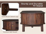 Modern Design TV Stand for 75" TVs, Media Console TV Cabinet with Rattan-Front Drawer for Living 45140769