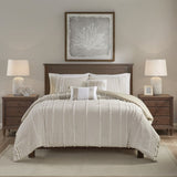 Full/Queen 3 Piece Cotton Yarn Dyed Duvet Cover Set B03595780