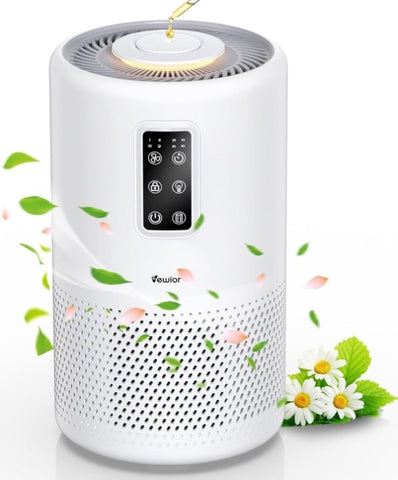 ZUN Home large room air purifier with lighting up to 1076ft², VEWIOR H13 True HEPA Air Purifier with 10556860