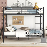 Full Over Full Metal Bunk Bed, Black MF310408AAB