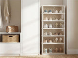 6-Tier Foldable Shoe Rack with Clear Doors, No-Tool Assembly Shoe Storage Organizer for Entryway 54367985