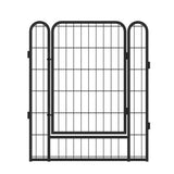 ZUN 16 Panels Heavy Duty Metal Playpen with door,31.7"H Dog Fence Pet Exercise Pen for Outdoor 48240040