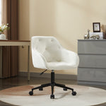 ZUN Velvet Home Office Chair, Modern Home Desk Chair with Wheels , Vanity Chairs for Living Room, W2725P196647