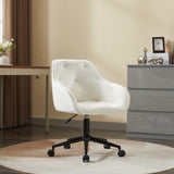 ZUN Velvet Home Office Chair, Modern Home Desk Chair with Wheels , Vanity Chairs for Living Room, W2725P196647