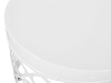 Outdoor Metal S/2 end table 73606.00WHI