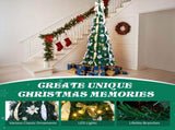 7 FT Fully Decorated Pre-lit Christmas Tree, Pop Up Artificial Xmas Tree with 200 Warm Lights Remote 59897869